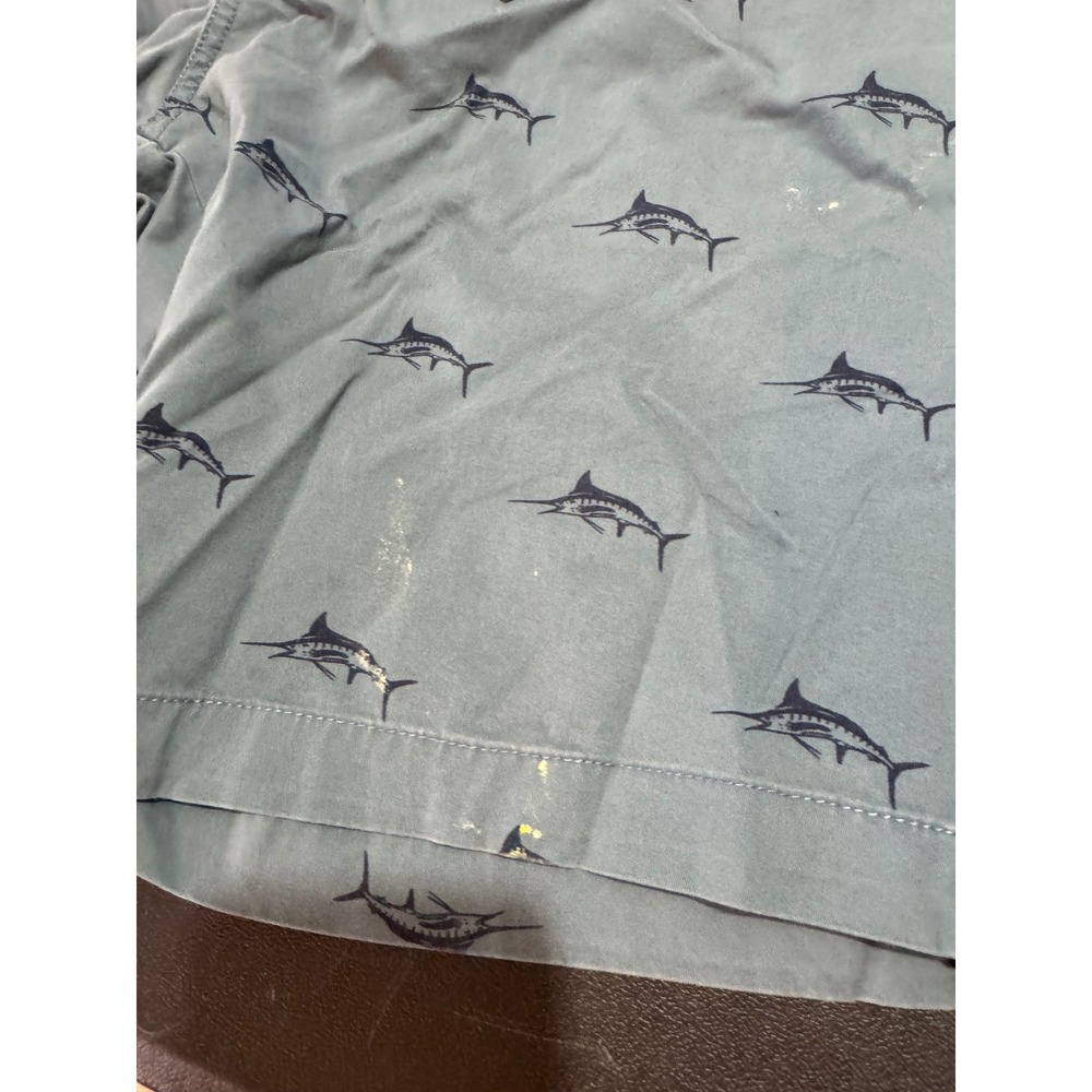 Hudson & Barrow Mens Marlin Fish Embroidered Chino Shorts Blue Green Size 36 - Picture 4 of 5